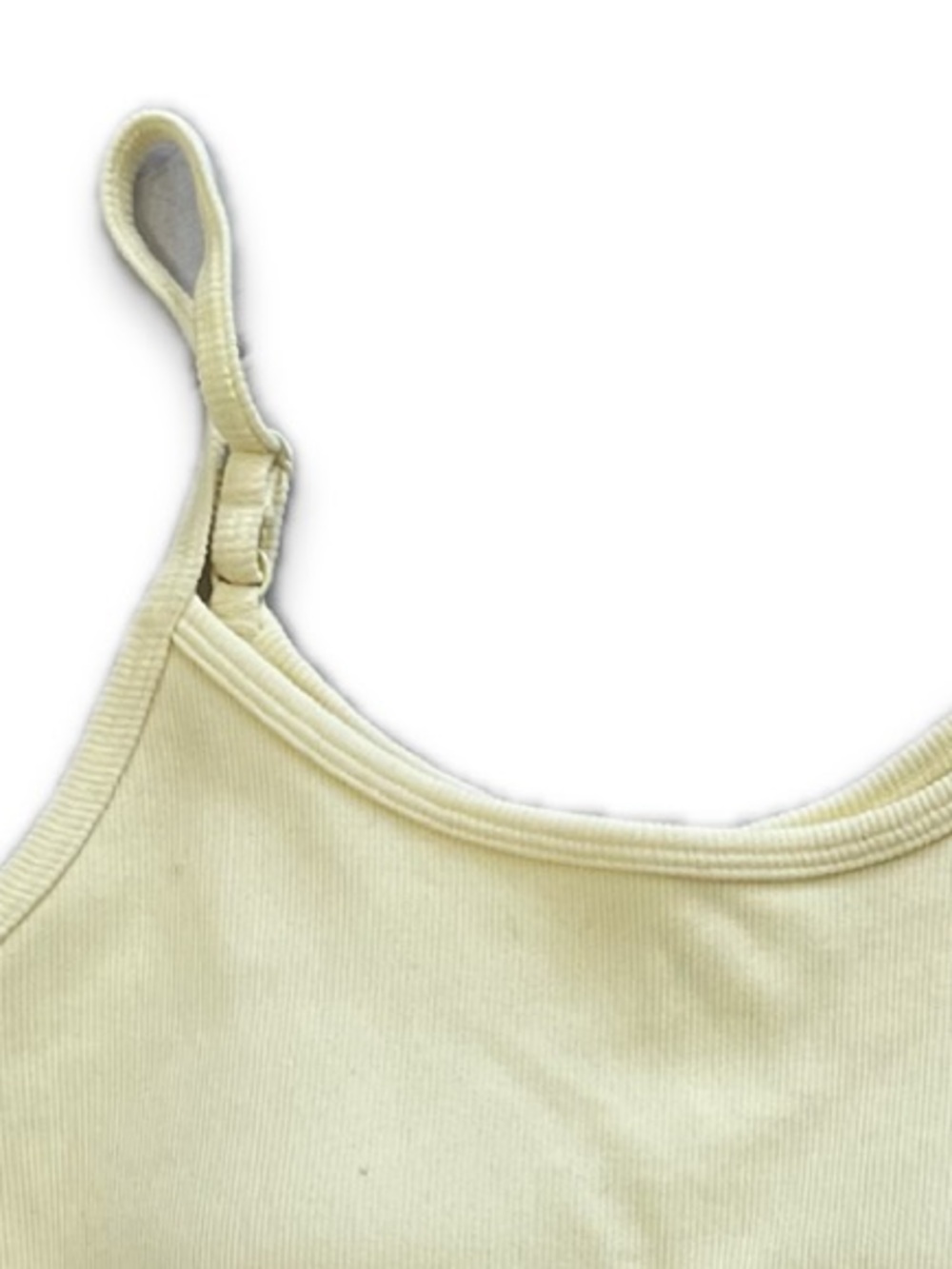 Urban Basic Women’s Yellow Ribbed Tank Top Built-In Support Slim Fit Small - Picture 14 of 14